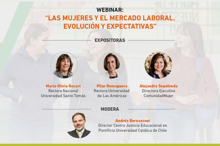 Rectora de UDLA y UST conversan sobre encuesta a Egresadas con Alejandra Sepúlveda de Comunidad Mujer y académico Andrés Bernasconi