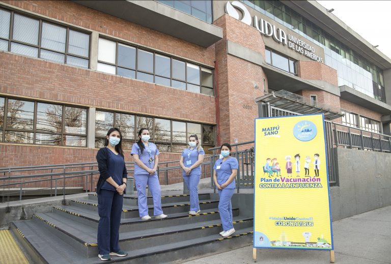 Campus Maipú pone a disposición de la comunidad a estudiantes e instalaciones para vacunación contra la Influenza