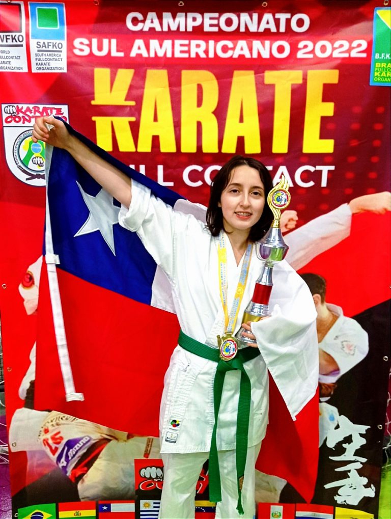 Estudiante de Kinesiología de Sede Concepción obtiene el tercer lugar en torneo Sudamericano de Shinkyokushin