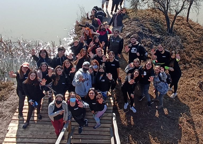 En el marco del Mes de la Responsabilidad Universitaria, estudiantes voluntarios de Sede Santiago realizan limpieza del Humedal de Batuco