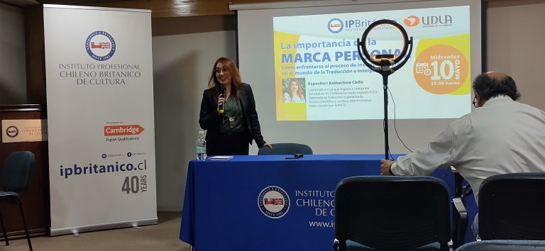 Alianza entre la Escuela de Traducción e Interpretación en Inglés  y el Instituto Profesional Chileno Británico permite la realización de charlas laborales