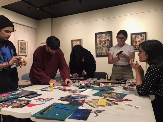 Sala de Exposiciones UDLA: Estudiantes de Psicología disfrutan de taller práctico de collage análogo liderado por la artista Carolina Stine