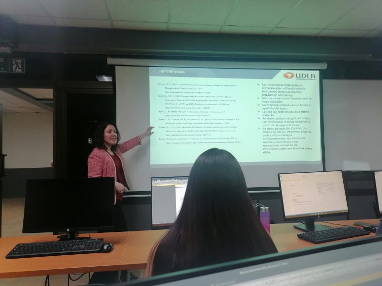 Escuela de Enfermería UDLA realiza taller de Investigación dirigido a estudiantes con el fin de incentivar la redacción de artículos científicos y potenciar sus habilidades