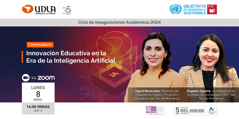 Expositoras del Instituto Tecnológico de Monterrey de México abordan la innovación educativa en la era de la Inteligencia Artificial en conversatorio de la Sede Santiago UDLA