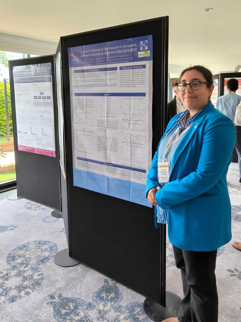 Académica de la Escuela de Kinesiología UDLA presenta resultados preliminares de investigación en Congreso Internacional de Ergonomía