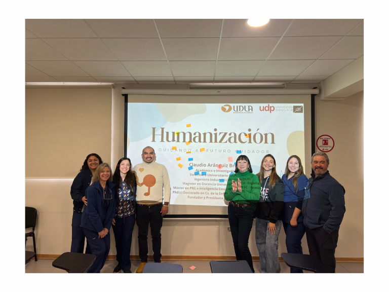 Escuelas de Enfermería de UDLA y UDP estrechan lazos de colaboración mediante una clase de humanización en Salud.