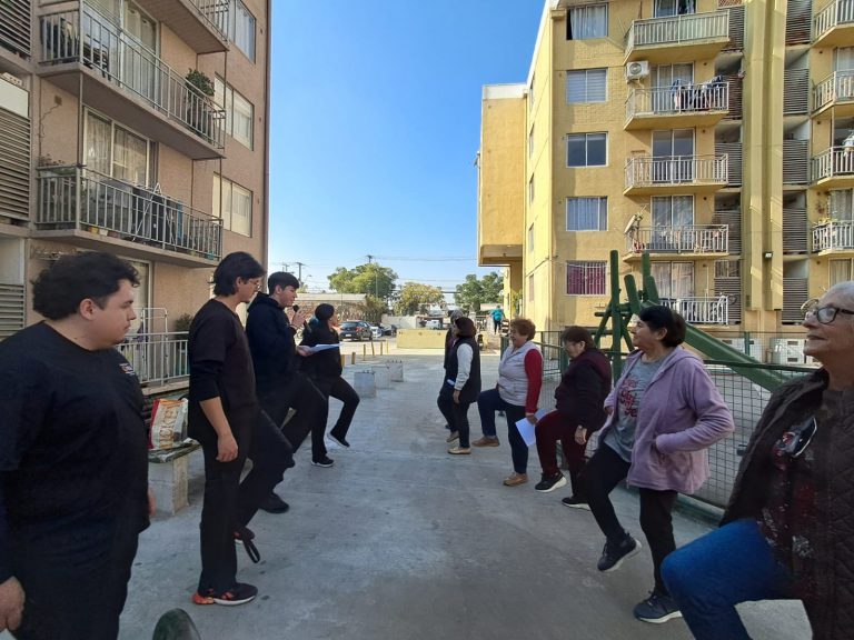 Estudiantes de Kinesiología UDLA fortalecen la organización de adultas mayores de la comunidad del Barrio Riesco Central