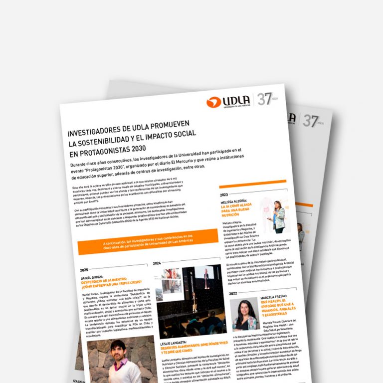 Investigadores de UDLA promueven la sostenibilidad y el impacto social en Protagonistas 2030