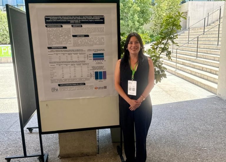 Académica de Nutrición y Dietética de UDLA presenta innovador modelo de aprendizaje en Congreso EPA 2025