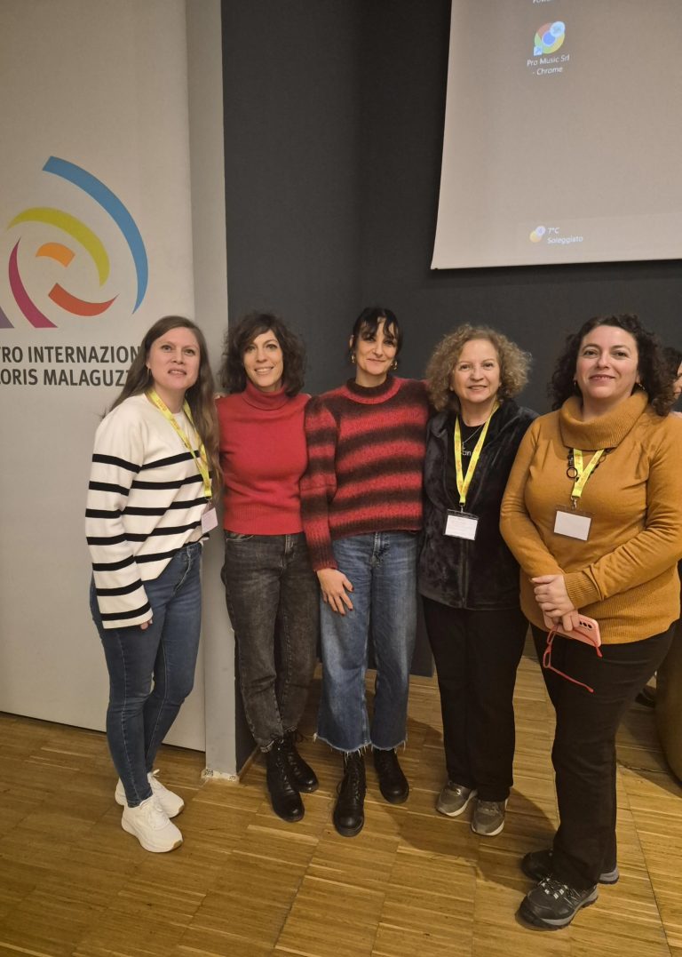 Autoridades de Educación Parvularia UDLA en pasantía Reggio Emilia