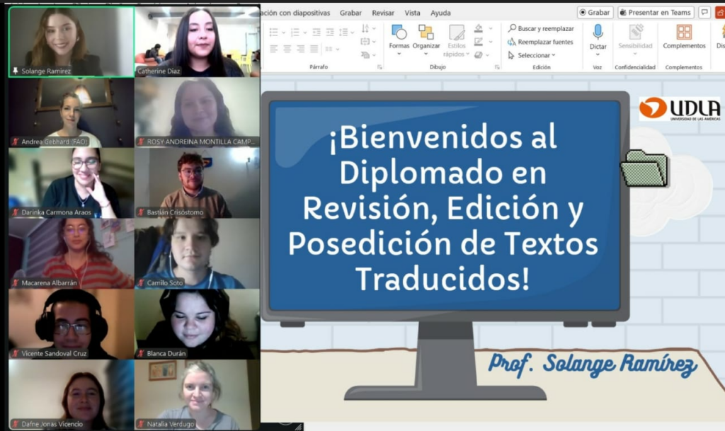 Bienvenida Clase Diplomado Revisión edición posedición textos online