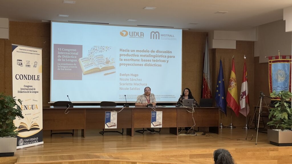 Evelyn Hugo en el Congreso Internacional de Didáctica de la Lengua en la Universidad de Salamanca