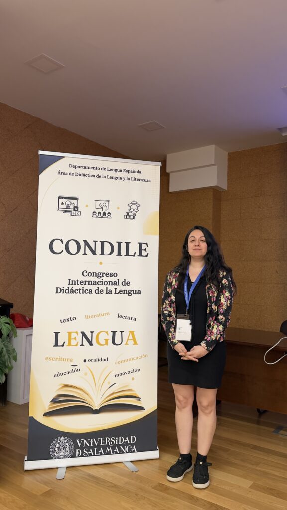 Evelyn Hugo en el Congreso Internacional de Didáctica de la Lengua en la Universidad de Salamanca