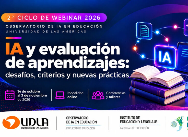 Observatorio sobre el uso de Inteligencia Artificial en Educación realizará segundo ciclo de webinars sobre IA   y evaluación de aprendizajes 