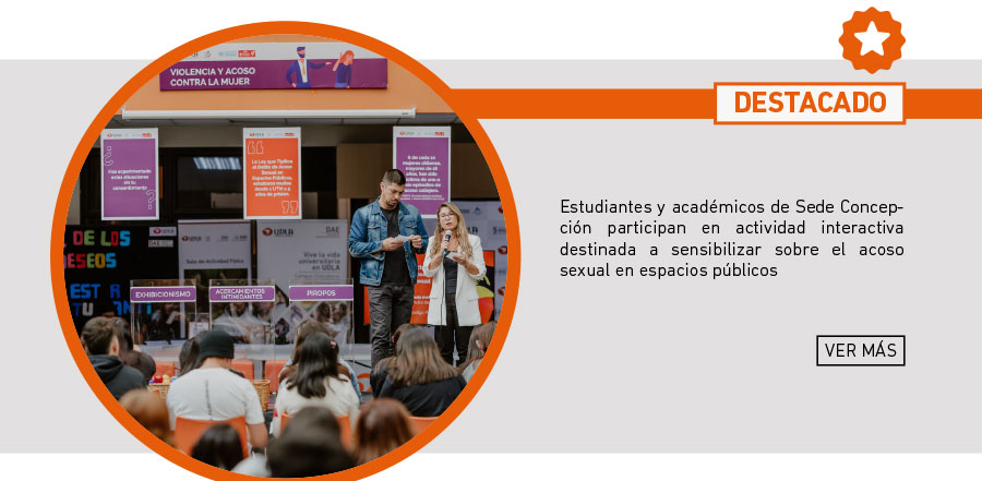Notas de Estudiantes y acad&eacute;micos de Sede Concepci&oacute;n participan en actividad interactiva destinada a sensibilizar sobre el acoso sexual en espacios p&uacute;blicos