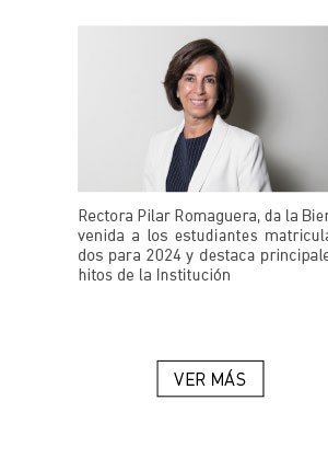 Rectora UDLA, Pilar Romaguera, da la Bienvenida a saluda a los estudiantes matriculados para 2024 y destaca principales hitos de la Instituci&oacute;n