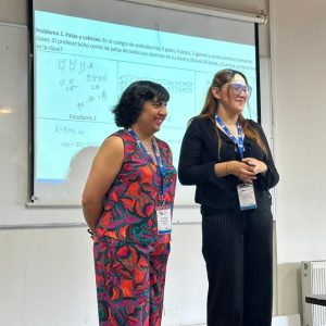 Académica y estudiante de Educación Diferencial presentan taller en las Jornadas Nacionales de Educación Matemática en la Universidad Central.